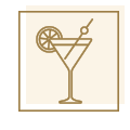 pictogramme beige d'un cocktail pour le rooftop cloud nine au bâoli cannes